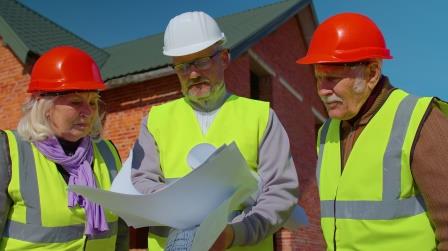 Septic service technician providing on-site system consultation